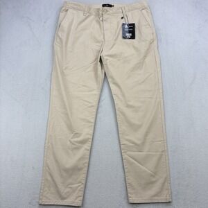 Under 510 Pants Mens 36x28 Beige Core Stretch Chino Khaki NEW NWT Flat Front Zip